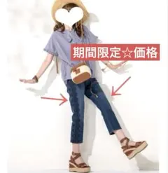 QVC ＆LOVE レースプリントの楽々エレガントクロップドパンツのサムネイル