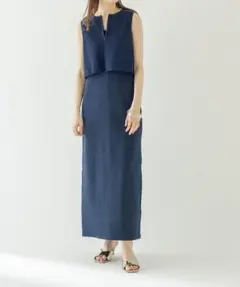 【mystic】ジップベストワンピースSET　ネイビー　サイズ1