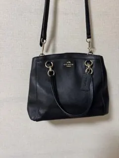 COACH 黒 レザー ショルダーバッグ