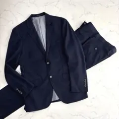 未使用 デサント セットアップ スーツ ビジネス ネイビー XL 大きい