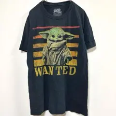 海外古着 スターウォーズ マンダロリアン グローグー Tシャツ 黒 S相当