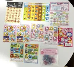 シールまとめ売り　シナモロール　ハローキティ　けろけろけろっぴなど