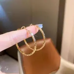 大人気♡　レディース　ゴールド　シンプル　ピアス　フープ　リング　トレンド