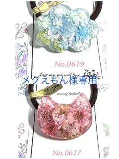 メグえもん様専用　レジンヘアゴム No.0619