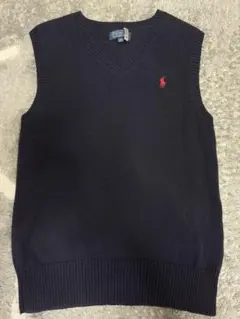 【Polo by Ralph Lauren】ネイビー Vネックベスト 150