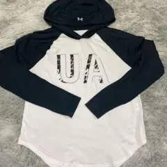 Under Armour フード付きパーカー ホワイト/ネイビー