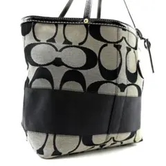 極美品　COACH　トートバック　シグネチャー　キャンバス　A4収納可