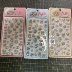 きゅるる ぷくぷくキャンディシール 3枚セット（ピンク・ブルー・ベージュ）シール