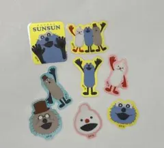 パペットスンスン フレークシール スンスン ノンノン ゾンゾン ステッカー