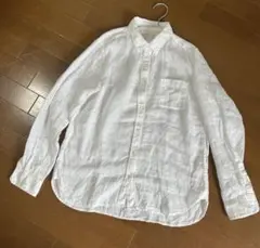無印良品　リネン　洗いざらし長袖シャツ　L ホワイト　未使用に近い
