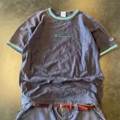y2k 00s Champion短丈リンガーTシャツ archive c-boy