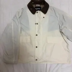 Barbour ジャケット 42 ホワイト・ブラウン