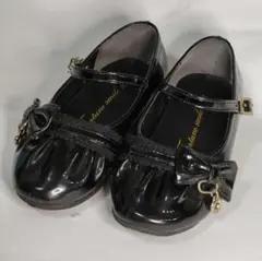 【16cm】子ども フォーマルシューズ リボン 発表会 入園式 エナメルシューズ