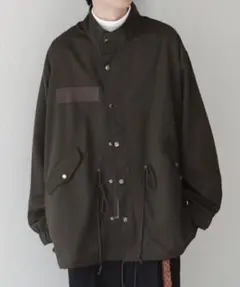 ミリタリールーズジャケット〈ダークカーキ〉 ニコアンド　レイジブルー