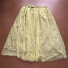 ROPÉ PICNIC 薄い黄色 フレアスカート 38