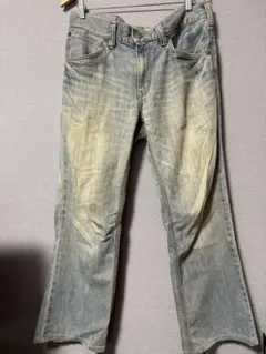 【EDWIN】XVシリーズ.ライトブルーデニム ダメージジーンズ