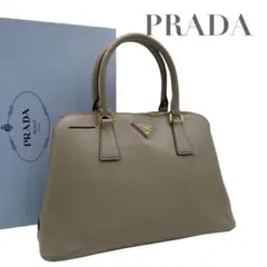 【極美品】プラダ プロムナード サフィアーノ 三角ロゴ ハンドバッグ 5648