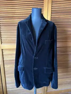 黒 ベルベット メンズブレザー 2ボタン