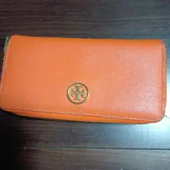 Tory Burch オレンジ レザー 長財布