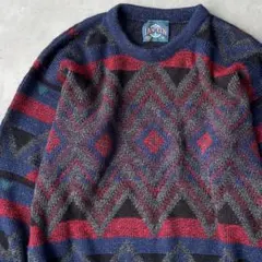 14415 USA製 マルチカラー ニット セーター