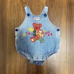Miki House デニムロンパース　ダルマオール　レトロ