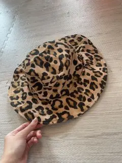 ヒョウ柄 バケットハット フリーサイズ