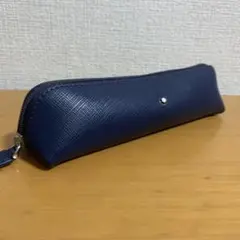 ほぼ未使用 モンブラン ペンケース レザーポーチ 2本のサムネイル