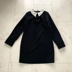 ZARA キッズ　フォーマルワンピース　黒　164cm 襟付き　女の子
