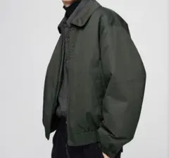 UNIQLO パフテックショートブルゾン　L オリーブ　未使用　タグ付き