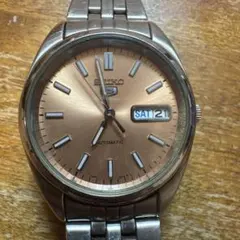 完動美品 貴重 SEIKO 5 サーモンピンク文字盤 裏スケ7S26-0430のサムネイル