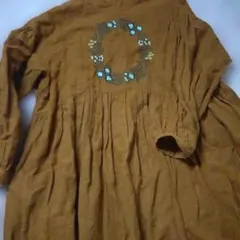 SM2＊サマンサモスモス＊リネンワンピース ＊花のリース刺繍(マカベ アリス)