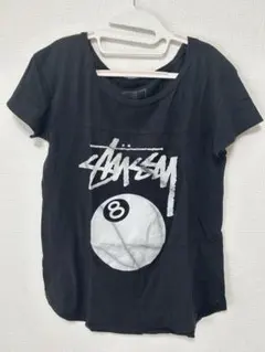 stussy 黒　8ボール　tシャツ　XS