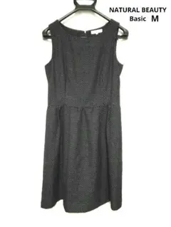 NATURAL BEAUTY Basicドット柄ワンピース