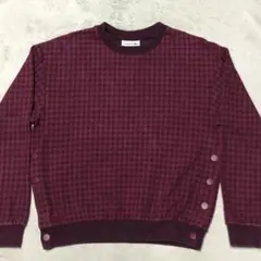 【匿名配送】LACOSTE スウェット トレーナー 千鳥格子柄 ワニロゴパッチ