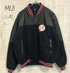 MLB メジャー　ヤンキース　刺繍ロゴ　スタジャン　ブルゾン　アウター　XLのサムネイル