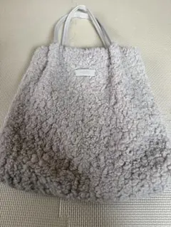 【美品】グレー ファー風トートバッグ（値下げセール中）