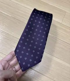 【美品】smart trend 紫色 花柄 ネクタイ