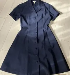 ワンピース　半袖　膝丈　ネイビー　フォーマル