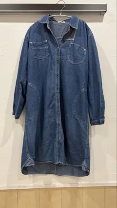 niko and... ロングデニムシャツワンピース
