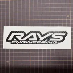 【2枚】RAYS レイズ カッティングステッカー カーボン調