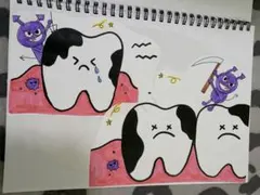 歯磨き指導 スケッチブックシアター 保育教材 ハンドメイド