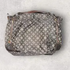 ルシェット　2way ダークブラウン　ナイロンショルダーバッグ　ミニポーチ付き