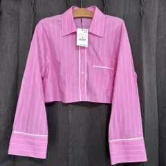 【新品未使用】ZARA ストライプ長袖シャツL