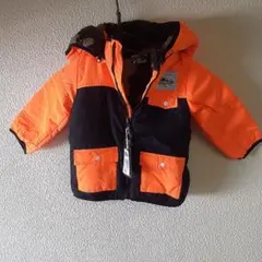 フード付きジャケット オレンジ/ブラック