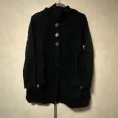最終値下 かわいい モッズコート 黒 フード付き