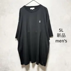 【新品】大きいサイズ ロゴスデイズ 刺繍Tシャツ 5L ブラック 夏秋のサムネイル