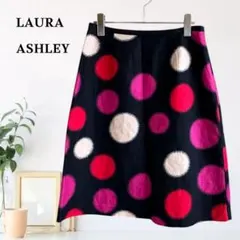 zY328【M】LAURA ASHLEY ひざ丈スカート ドット柄 ミモレ丈のサムネイル