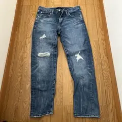 UNIQLO ダメージ加工 ストレートジーンズ