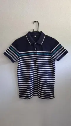 ユニクロ（UNIQLO）メンズ ボーダーポロシャツ Lサイズ