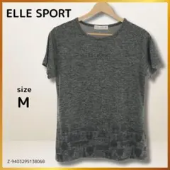 ELLE SPORT トップス Tシャツ 半袖 ロゴ プリント グレー Mのサムネイル